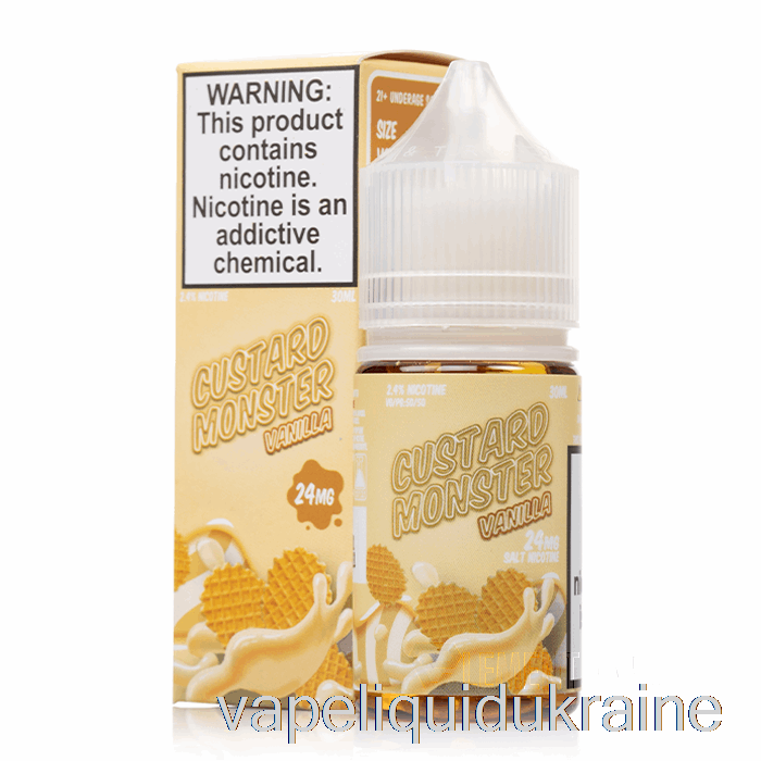 Vape Liquid Ukraine Vanilla - Custard Monster Salts - 30mL 24mg